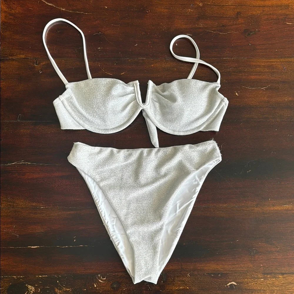 Dippin' Daisy's Silver Shimmer Bikini Set